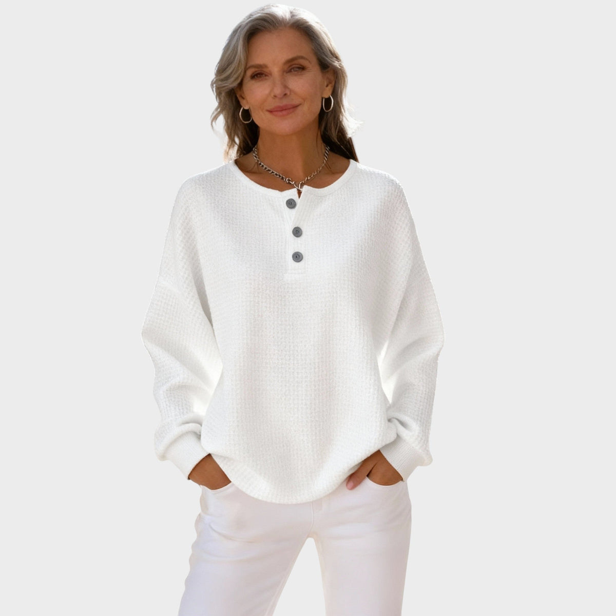 Μία - Άνετο T-shirt Henley